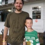 Counselor David O. and new camper Tanner H.