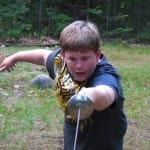 Josh showing off a nice lunge at the Fencing Workshop.