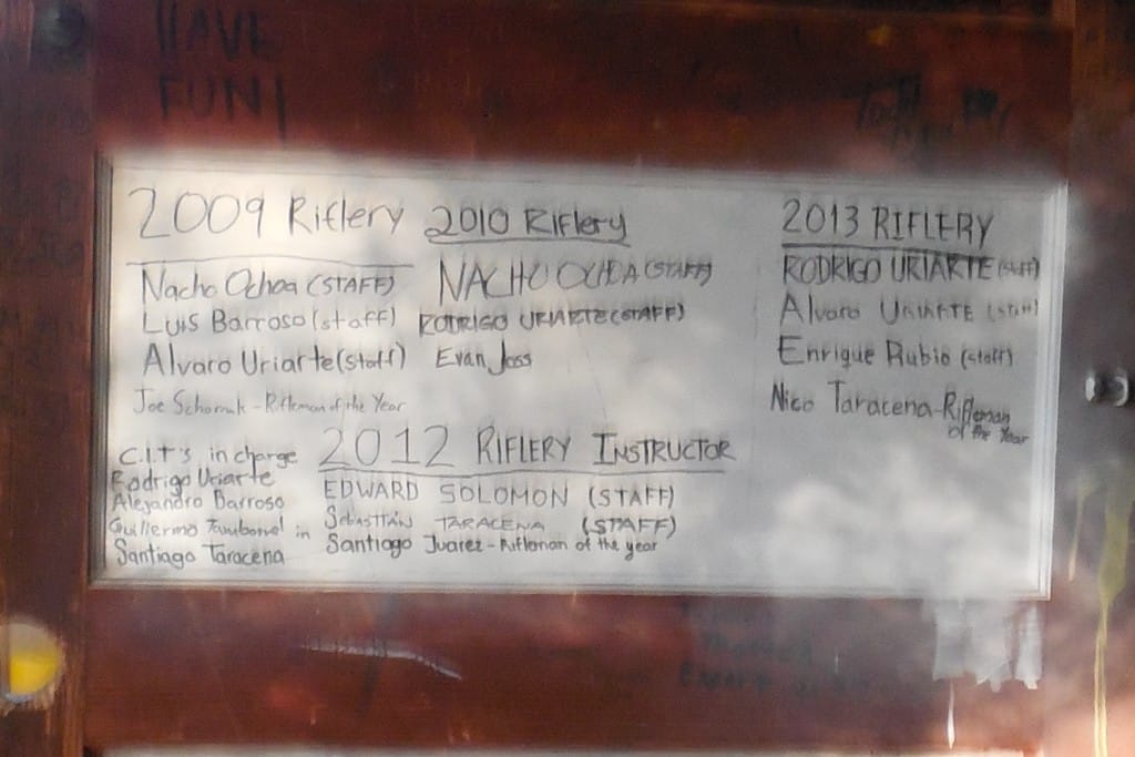 Riflery Door of Fame where Gordon plans to write his name someday.